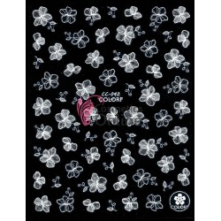 Stickere 3D pentru unghii Albe Carving Cod CC042